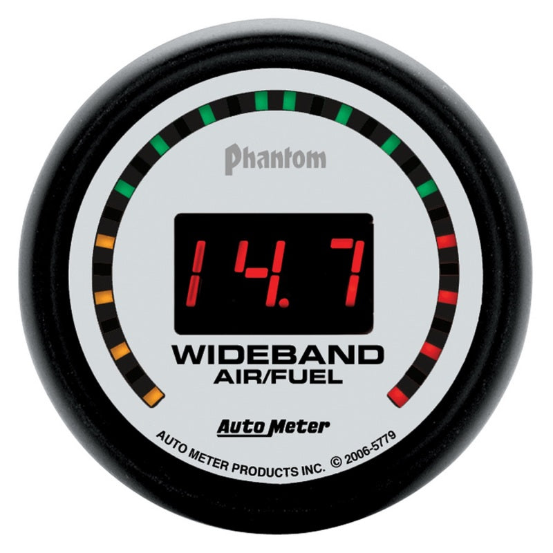 AutoMeter 5779 Phantom 52mm 10:1-17:1 Digital Street Wideband Air/Fuel Gauge