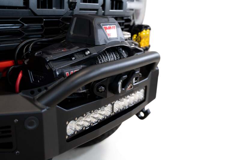 Addictive Desert Designs 1-5/16in Winch Fairlead Plate w/ Recessed Round End Hook - Black