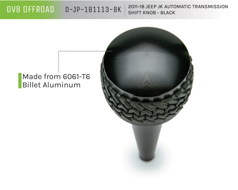 DV8 Offroad 2011-2018 Jeep JK Shift Knob Automatic Black - #D-JP-181113-BK