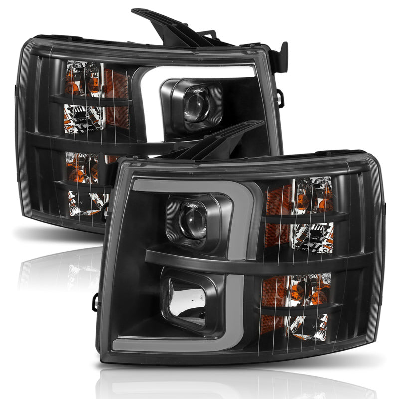 ANZO 2007-2014 Chevrolet Silverado 2500 HD LED Projector Headlights