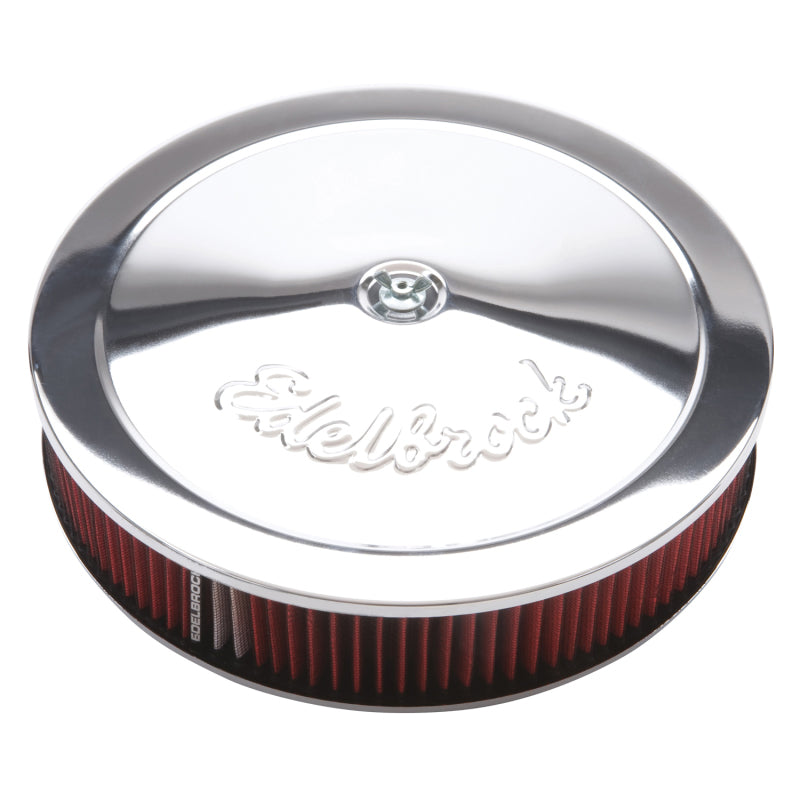Edelbrock 1224 Air Cleaner Pro-Flo Series Round 14 In Diameter Cloth Element 3/8 in Dropped Base