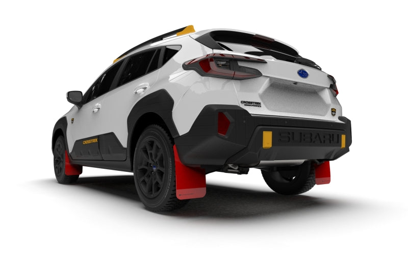 Rally Armor UR Mud Flaps - 2024-2026 Subaru Crosstrek - Red/Black Logo - #MF116-UR-RD-BLK