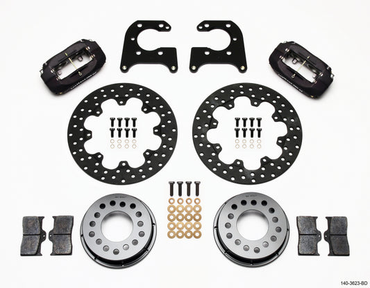 Wilwood Forged Dynalite Rear Drag Kit Drilled Rotor Big Ford 2.50in Offset - #140-3623-BD