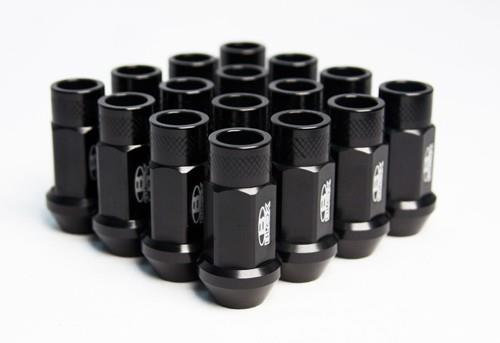 BLOX Racing Street Series Forged Lug Nuts - Black 12 x 1.5mm - Set of 20 (New Design) BXAC-00104-SSBK