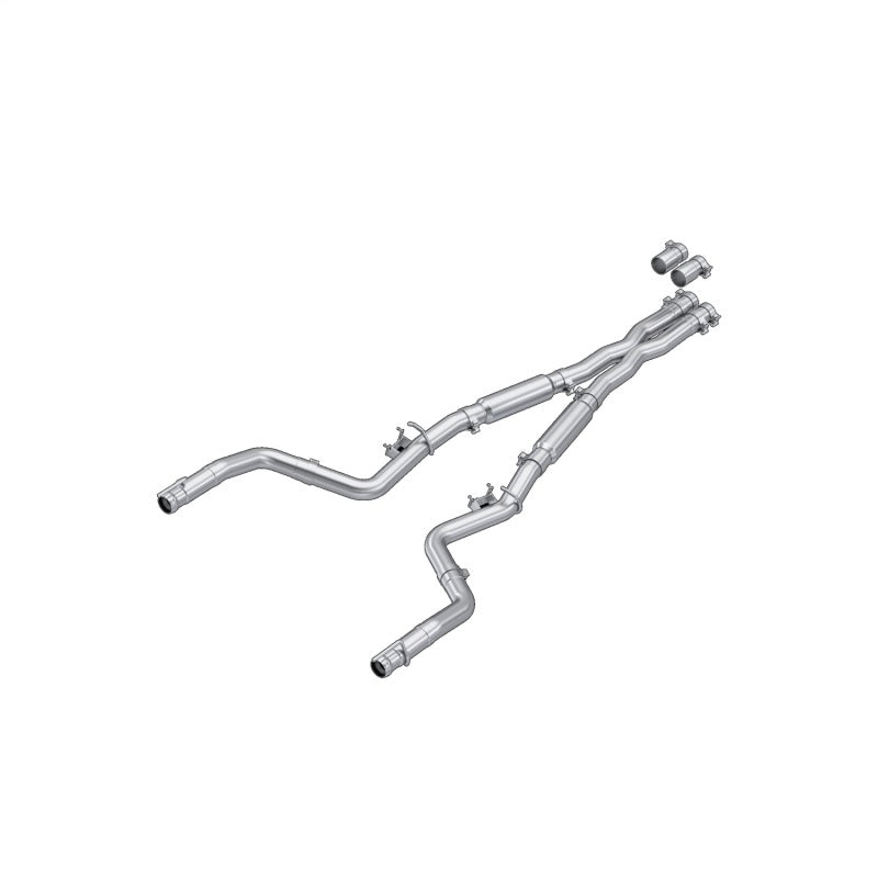 MBRP Challenger T304SS 3in Cat-Back Dual Split - Street Version