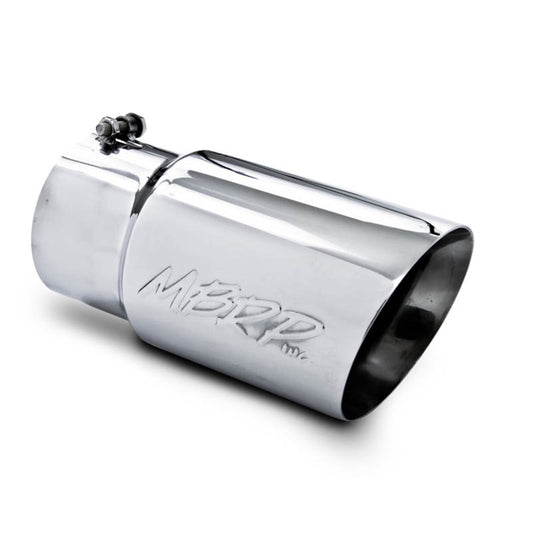 MBRP T5074 6in O.D. 5in Inlet 12in Length T304 Stainless Steel Dual Wall Angled Exhaust Tip