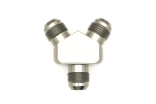 DeatschWerks 10AN Male Flare + 10AN Male Flare To 10AN Male Flare Y-Block Fitting