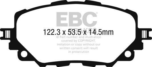 EBC 15-17 Mazda Miata MX-5 Redstuff Ceramic Low Dust Front Brake Pads DP32263C