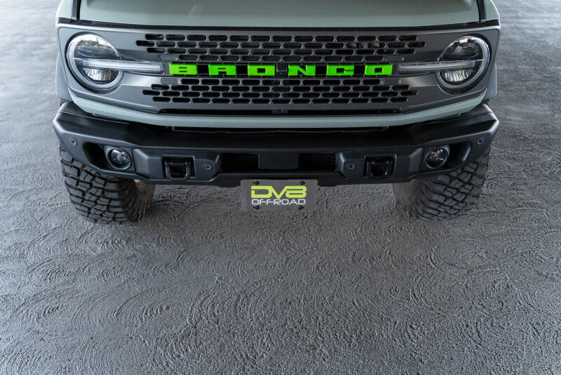 DV8 Offroad 21-23 Ford Bronco Capable Bumper Front License Plate Mount - #LPBR-04