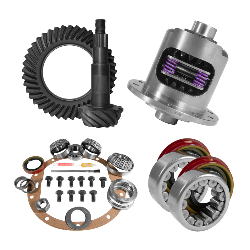 Yukon Gear & Axle YGK2002 8.5in for GM 3.73 Rear Ring & Pinion Install Kit 30 Spline Positraction Axle Bearings and Seals