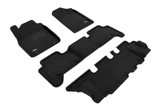 3D MAXpider Elegant Front, Rear & 3rd Row Floor Mats for 2014-2022 Infiniti QX56/QX80