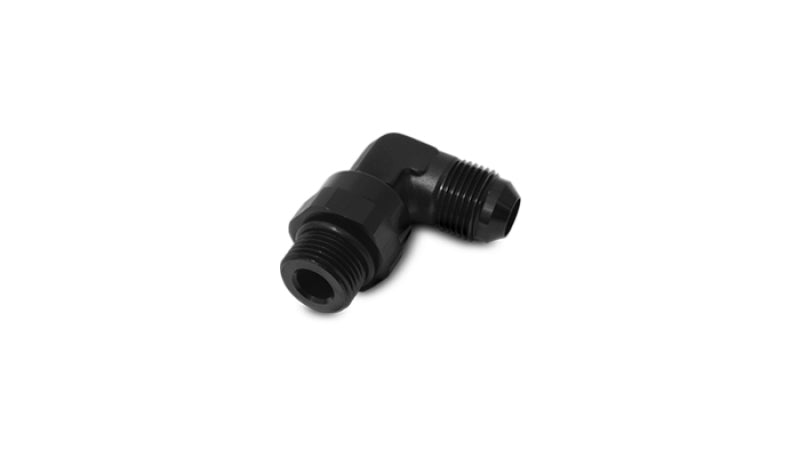 Vibrant -10AN Male Flare to Male -10AN ORB Swivel 90 Degree Adapter Fitting
