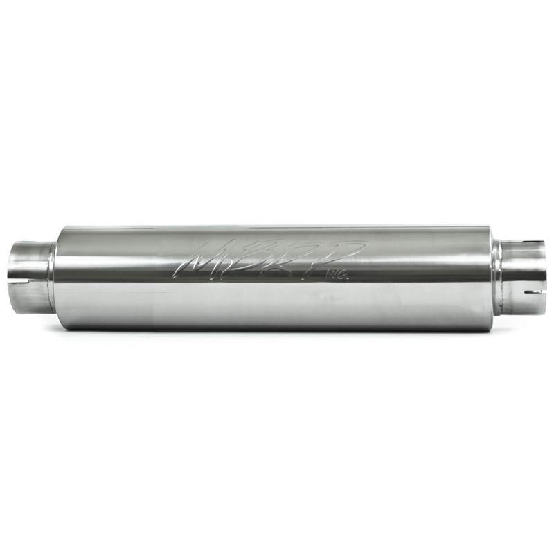 MBRP M1004S Universal Quiet Tone Muffler 4in Inlet/Outlet 24in Body 6in Dia 30in Overall T409 - #M1004S