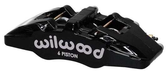 Wilwood Caliper-Forged Dynapro 6 5.25in Mount-R/H 1.62/1.38in/1.38in Pistons .81in Disc - #120-13428-BK