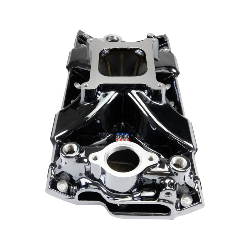 Edelbrock 2975-BP Chevrolet Small Block Victor Jr. 23 Degree Black Plasma Intake Manifold