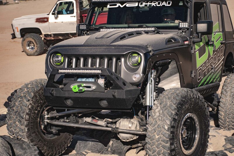 DV8 Offroad 07-18 Jeep Wrangler JK Metal Heat Dispersion Hood - Primer Black - #HDMB07-02