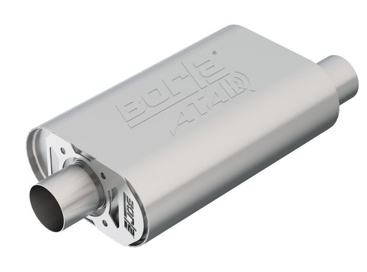 Borla 400820 CrateMuffler SBC Hot 350/383 2.5 inch Offset/Center 14in x 4.35in x 9in Oval Atak Muffler - #400820