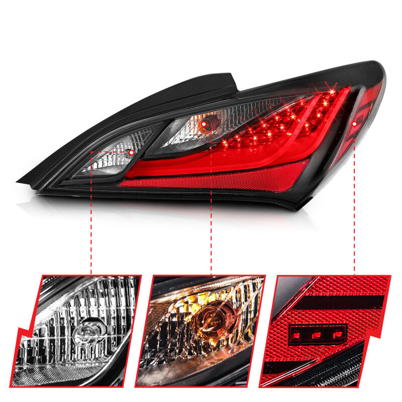 ANZO 2010-2016 Hyundai Genesis Coupe LED Taillights