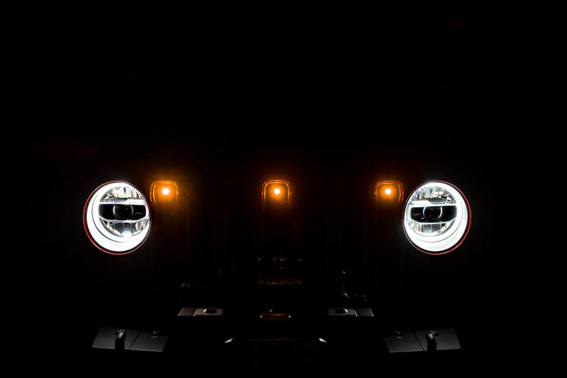 DV8 Offroad 2018+ Jeep JL Grill Amber Marker Lights - #GRJL-02