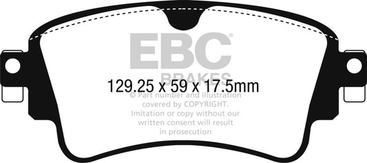 EBC 2018+ Audi A4 Allroad Quattro 2.0L Turbo Ultimax2 Rear Brake Pads UD1898