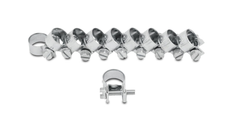Vibrant Fuel Injector Style Mini Hose Clamps 13-15mm clamping range Pk of 10