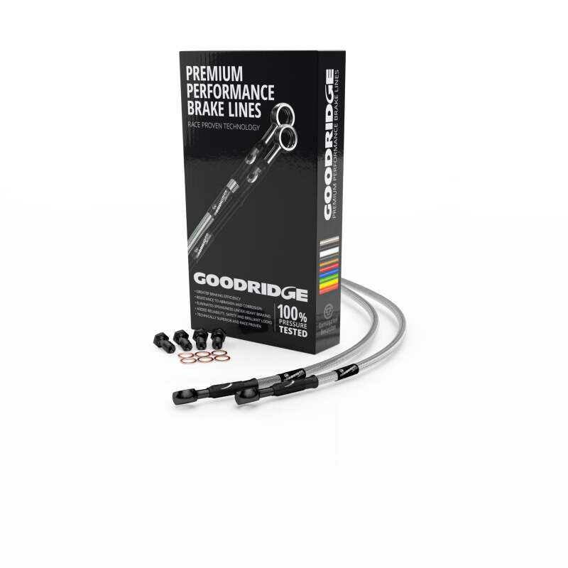 Goodridge 1991-2003 Ducati 900SS/SL Clear Clutch Lines with Black Fittings DU0908-1CCBK