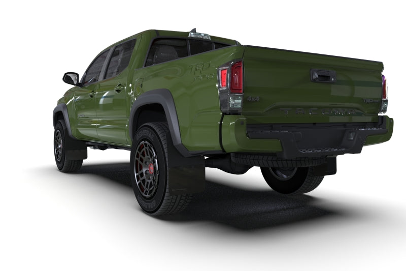 Rally Armor Classic Mud Flaps - 2016-2023 Toyota Tacoma - Black/Black Logo - #MF94-BLK-MBK