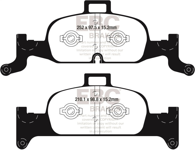 EBC 2018+ Audi A4 Allroad Quattro 2.0L Turbo Yellowstuff Front Brake Pads DP42290R