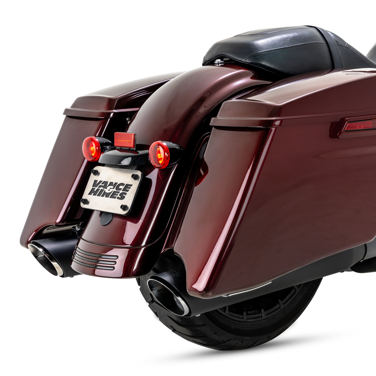 Vance & Hines 46672 Twin Slash Round Slip-Ons Black for 2017-2026 Harley-Davidson Touring