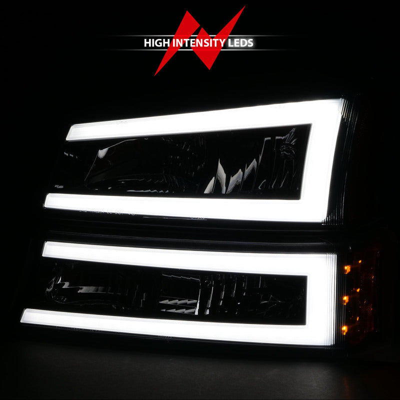 ANZO 2003-2006 Chevrolet Avalanche 1500 Crystal Headlights
