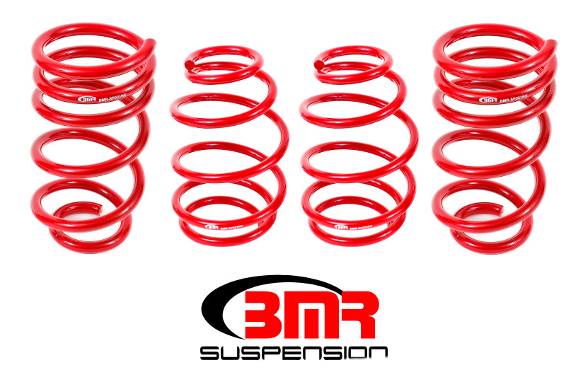 BMR 2010-2015 5th Gen Camaro V8 Lowering Spring Kit (Set Of 4 Front) - Red