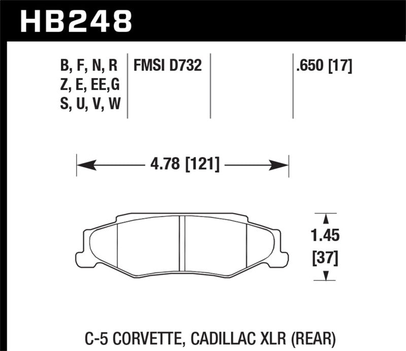 Hawk Performance HB248D.650 ER-1 Motorsport Brake Pads