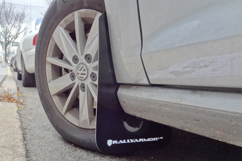 Rally Armor UR Mud Flaps - 2015-2018 Volkswagen GTI + 3 more fitments - Black/Red Logo - #MF37-UR-BLK/RD