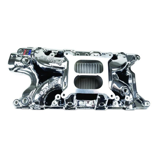 Edelbrock 7121-CP Ford Small Block 302 Performer RPM Intake Manifold - Chrome Plasma Finish
