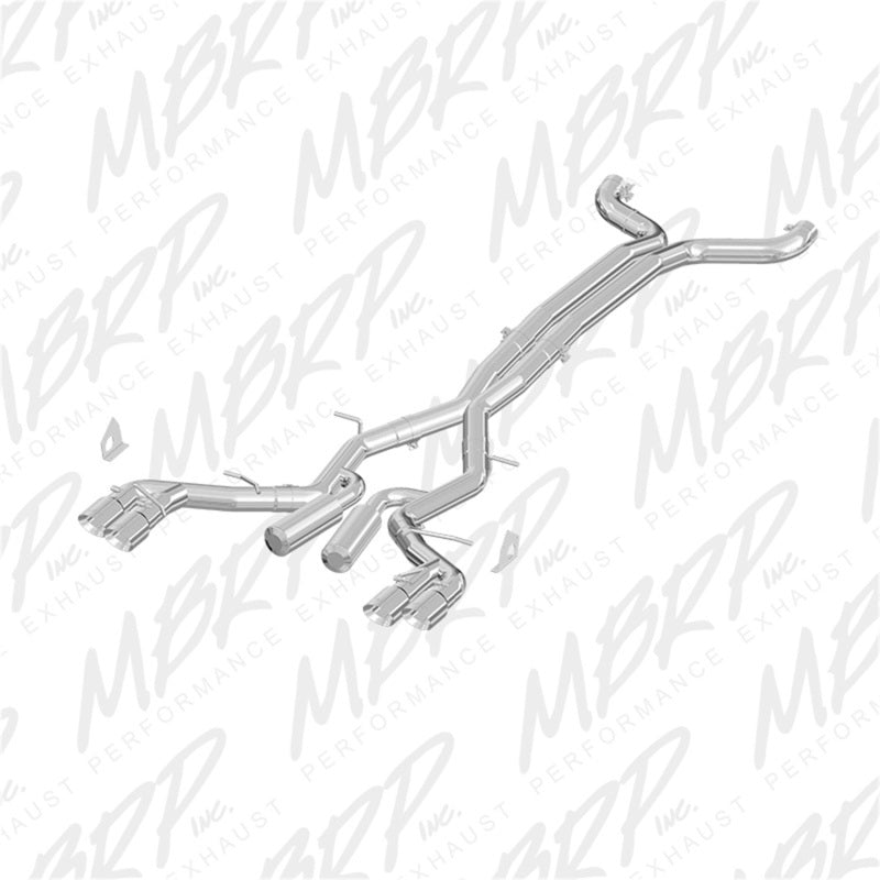 MBRP Camaro V8 6spd 3in Race Dual Cat Back w/ 4.5in Quad Dual-Wall Tips
