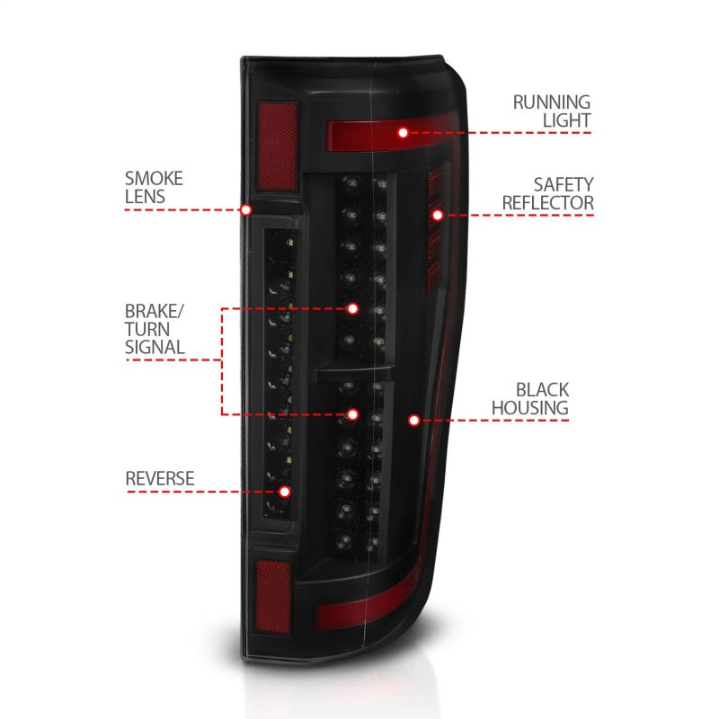 ANZO 2017-2019 Ford F-250 Super Duty LED Taillights