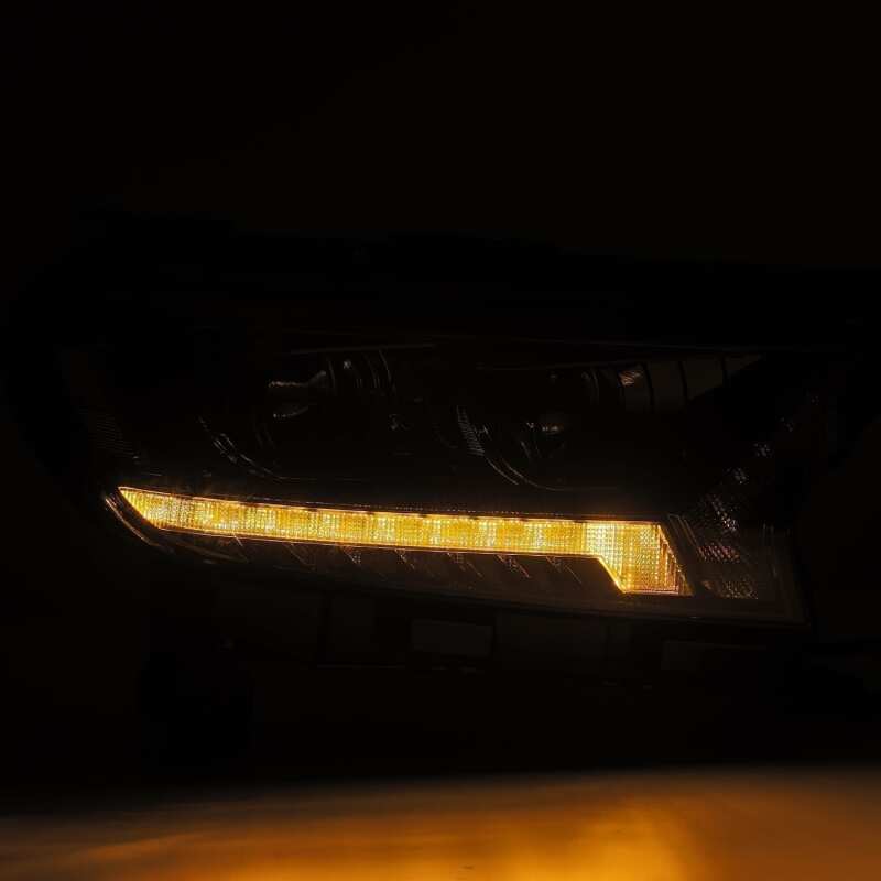 AlphaRex 880122 19-21 Ford Ranger LUXX LED Projector Headlights Plank Style Black with Sequential Signal/DRL