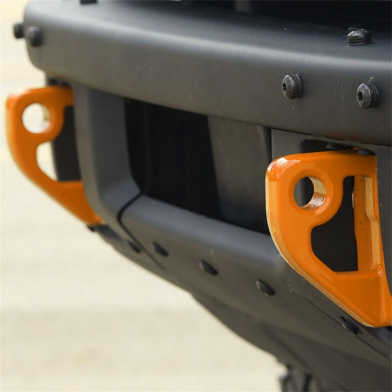 Ford Racing for 2021-2026 Bronco Front Bumper Tow Hooks - Orange (Pair)