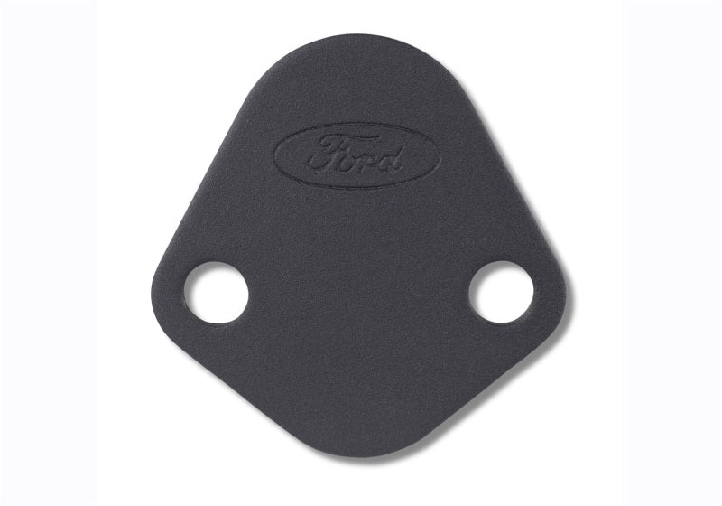 Ford Racing Fuel Pump Block Off Plate - Black Crinkle Finish with Ford Oval