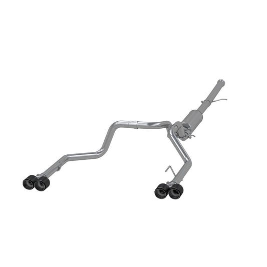 MBRP S50053CF Armor Pro Cat-Back Exhaust - Quad Carbon Tips - 2019+ Silverado / Sierra 1500 6.2L