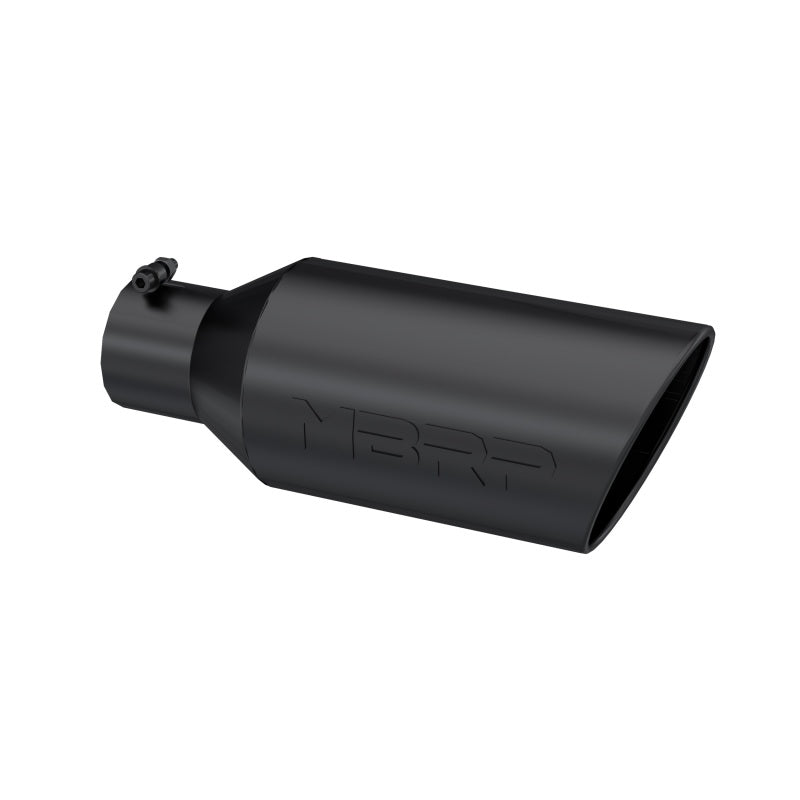 MBRP T5126BLK Exhaust Tip - 7" OD; Rolled End; 4" ID; 18" length | Black Coated