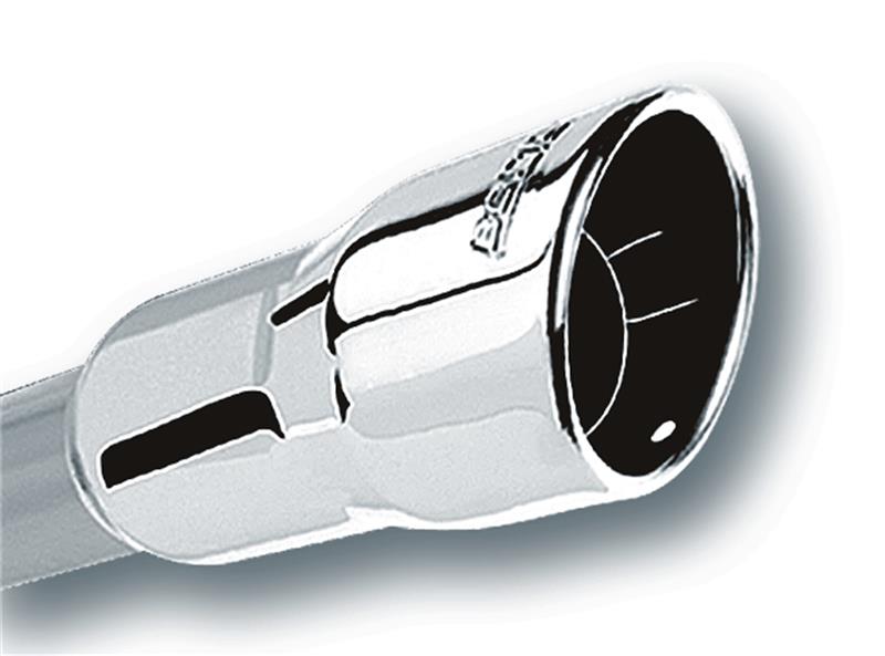 Borla 20251 3in Inlet 4.25in Round Rolled Angle Cut x 4in Long Universal Exhaust Tips - #20251