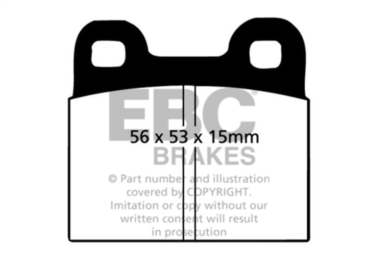 EBC 70-75 Alfa Romeo Montreal 2.6 Redstuff Rear Brake Pads DP3105C