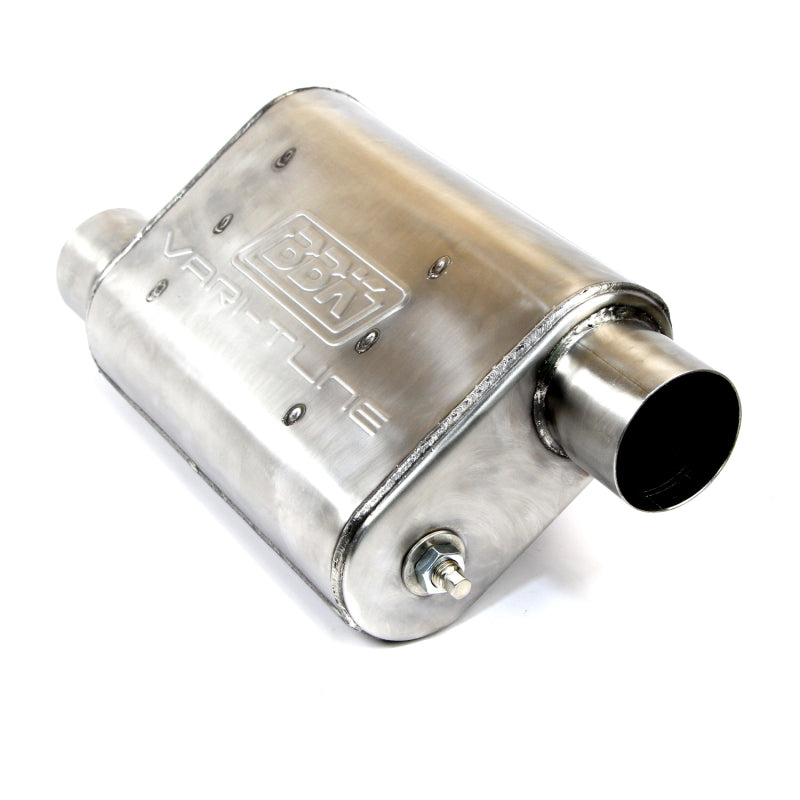 BBK Performance 31035 VariTune Adjustable Performance Muffler 3 in Offset / Offset, Stainless Steel, Universal Fit
