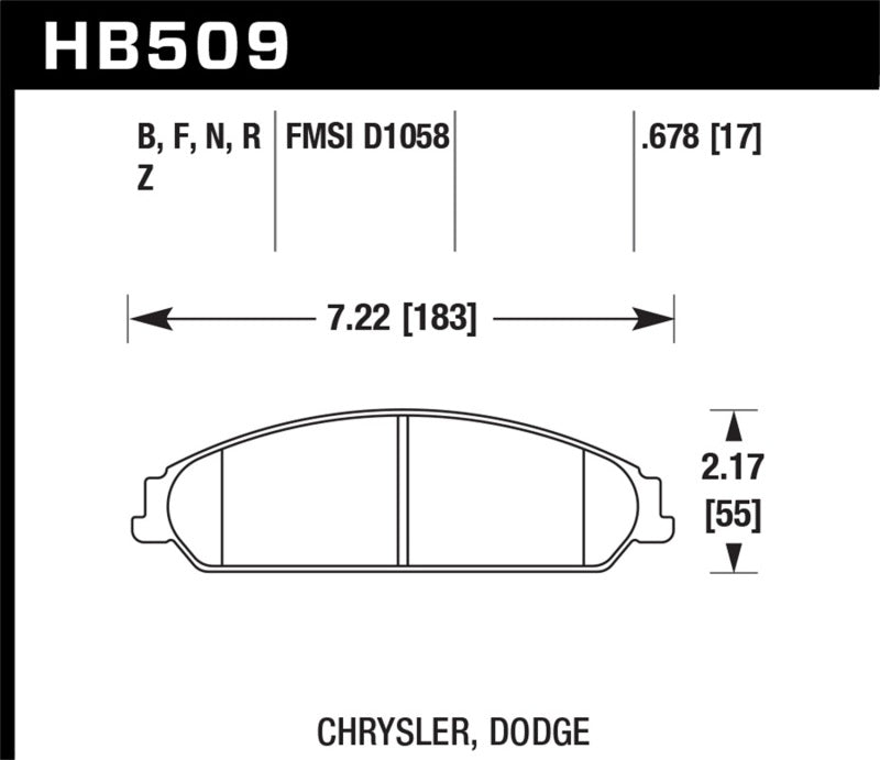 Hawk Performance HB509C.678 HPX Motorsport Brake Pads