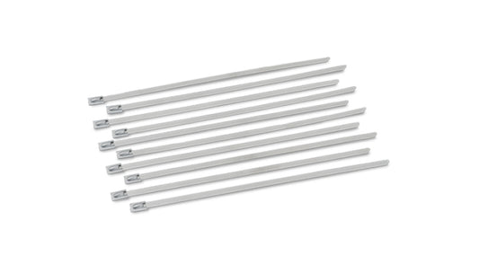Vibrant Stainless Steel Cable Ties 14.5in Long (10 Cable Ties/Pack)