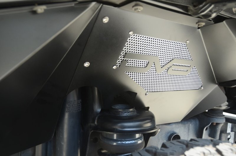 DV8 Offroad 07-18 Jeep Wrangler JK Front Aluminum Inner Fender - Black - #INFEND-01FB
