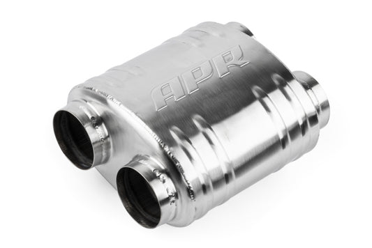 APR Premium Sound Absorption Muffler - Dual 70mm (2.75in) - Oval Body 217mm x 134mm x 210mm