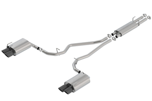 Borla 140820BC 2020 Ford Explorer ST 3.0L V6 2.25in S-type Exhaust - Black Chrome Tips - #140820BC