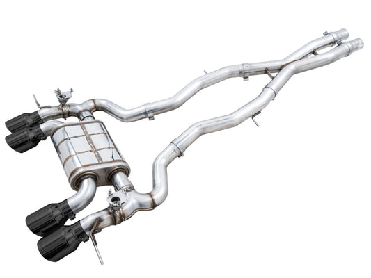 AWE Tuning SwitchPath Cat-Back Exhaust for BMW G8X M3/M4 - Diamond Black Tips